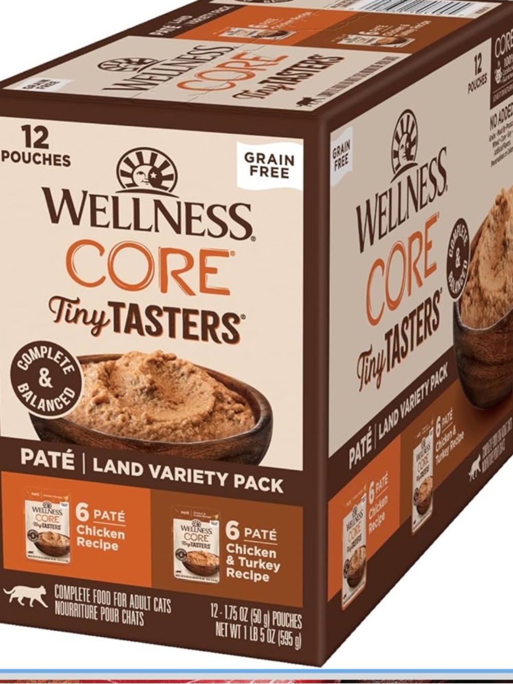 Wellness CORE Tiny Tasters Pate Variety Pack Adult Wet Cat Food 9 pouches